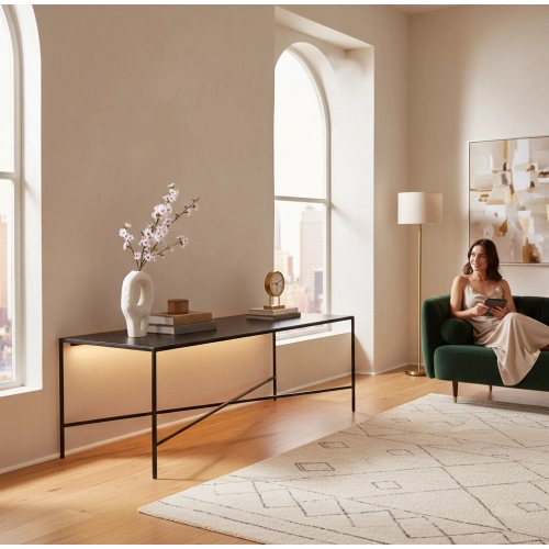 SKD-80 KONSOLA LOFT INDUSTRIALNA STAL CZARNA STAL NIERDZEWNA INOX